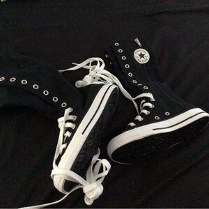 Converse Black and White High Top Sneakers
